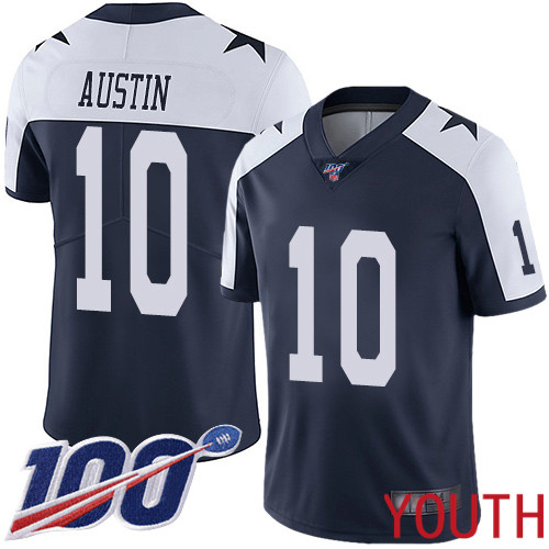Youth Dallas Cowboys Limited Navy Blue Tavon Austin Alternate #10 100th Season Vapor Untouchable Throwback NFL Jersey->dallas cowboys->NFL Jersey